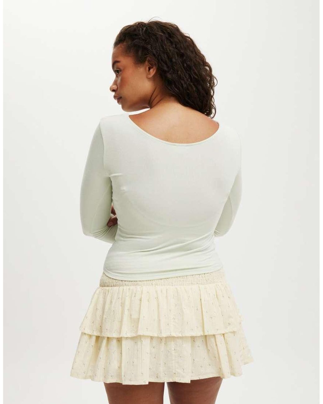 Cotton On Natural Sunday Scoop Long Sleeve