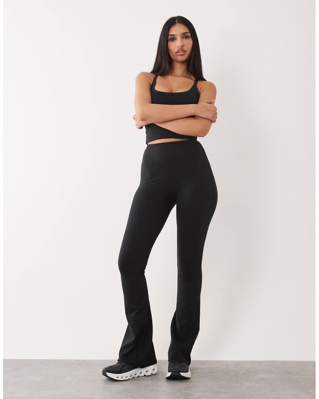 4505 Black Hourglass Icon High Waist Slim Kick Yoga leggings