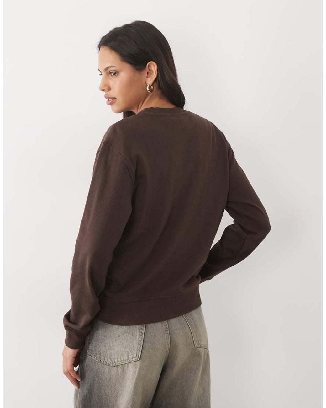 Jdy Brown Sweatshirt Co-ord