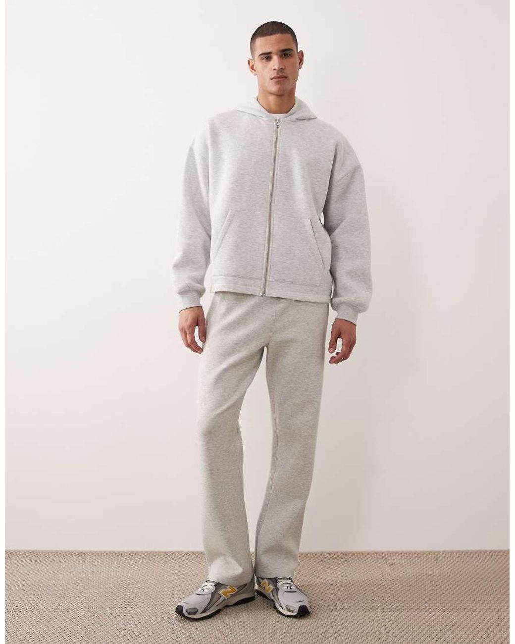 ASOS Gray Extreme Oversized Hoodie With Fixed Hem for men