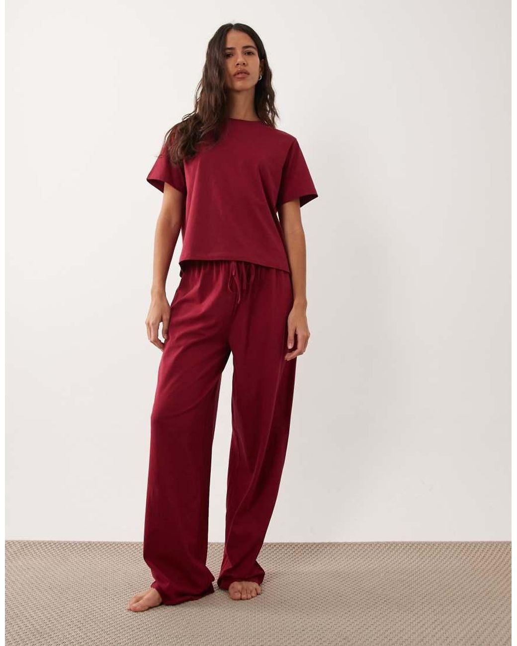 ASOS Red Mix & Match Cotton Pyjama Trouser