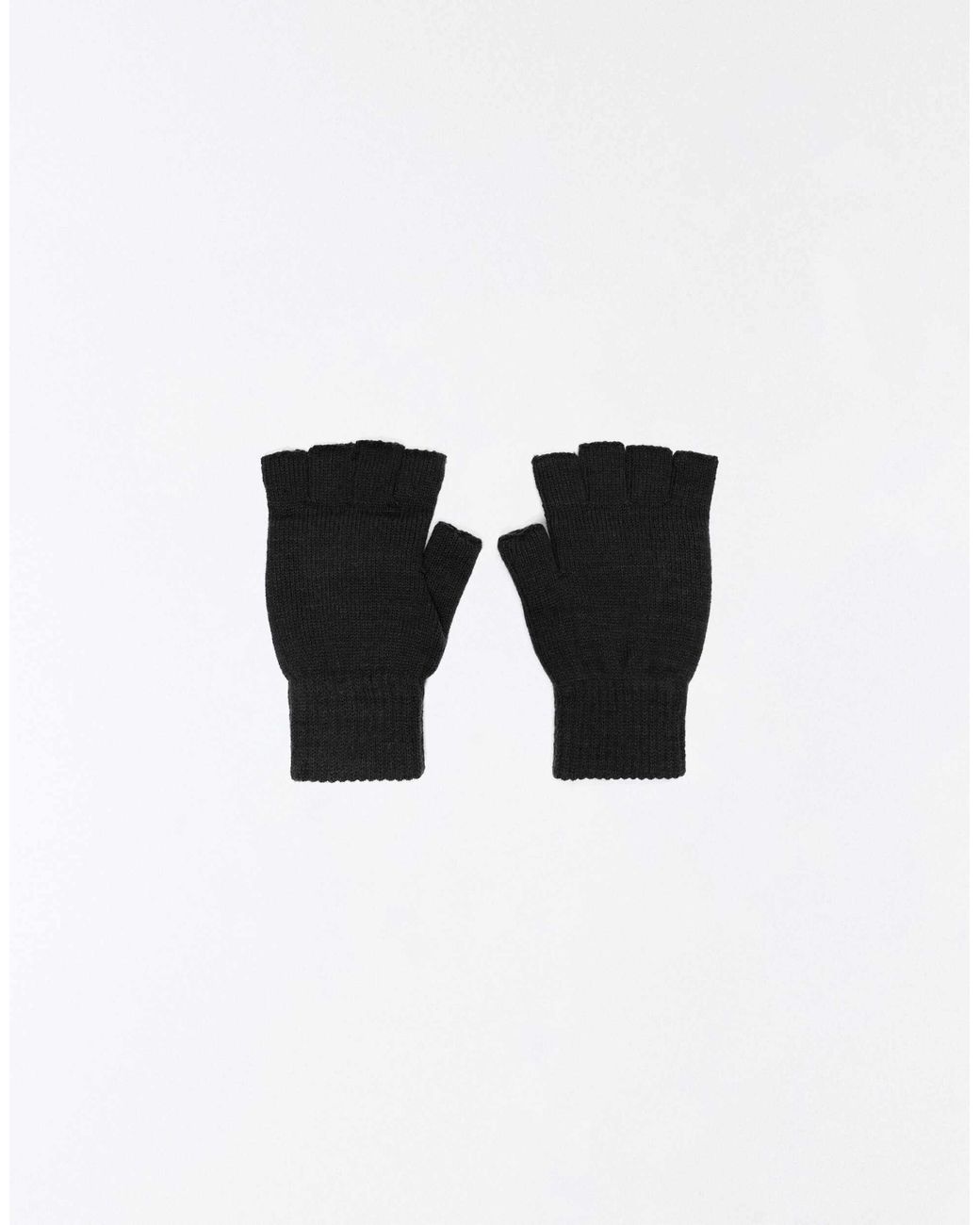 Bershka Strickfäustlinge in Black für Herren