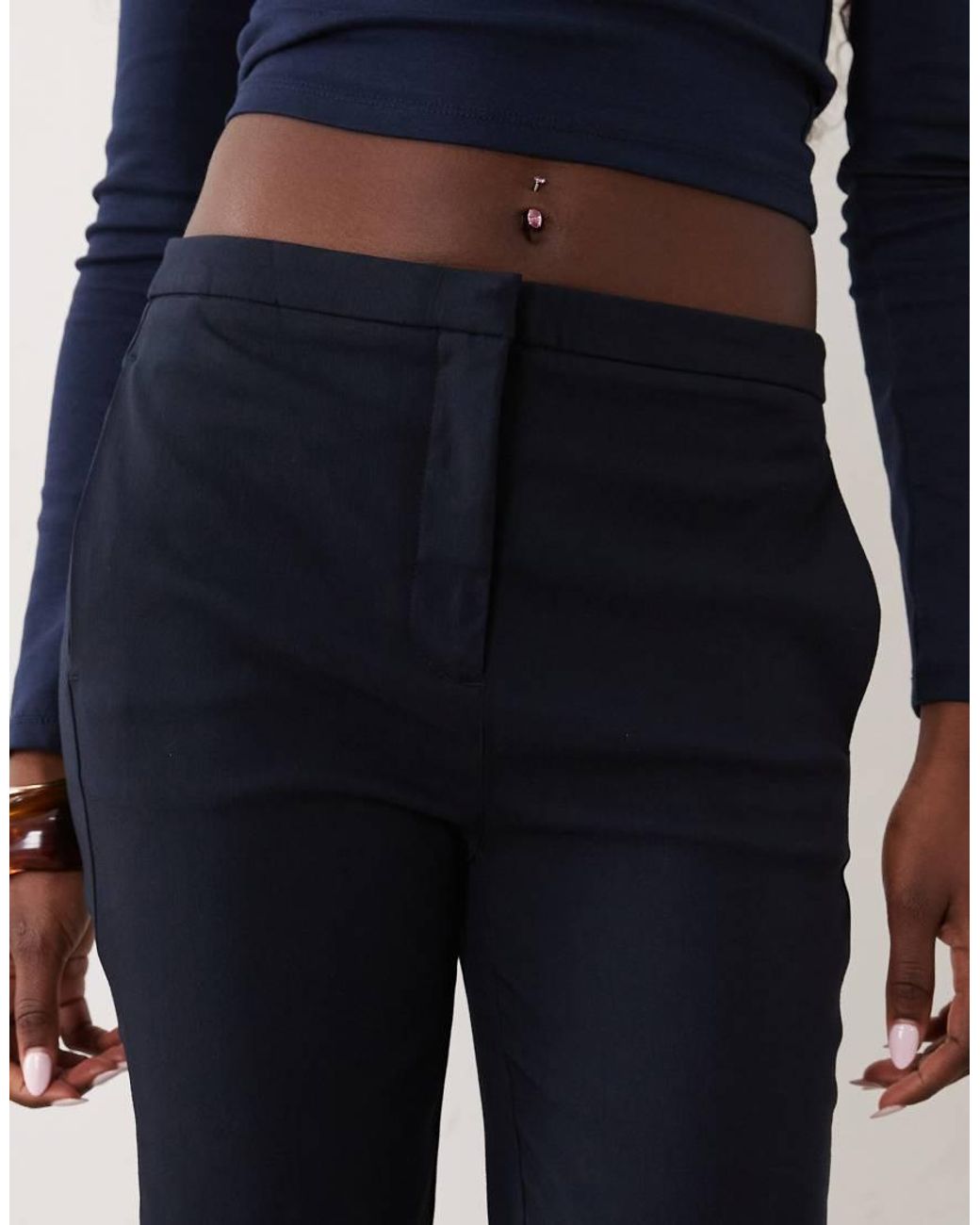 Mango Blue Tailored Slim Trouser