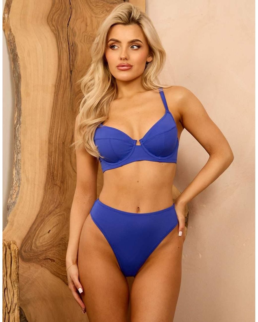 Wolf & Whistle Blue X Isabella Whittingham Underwire Bikini Top