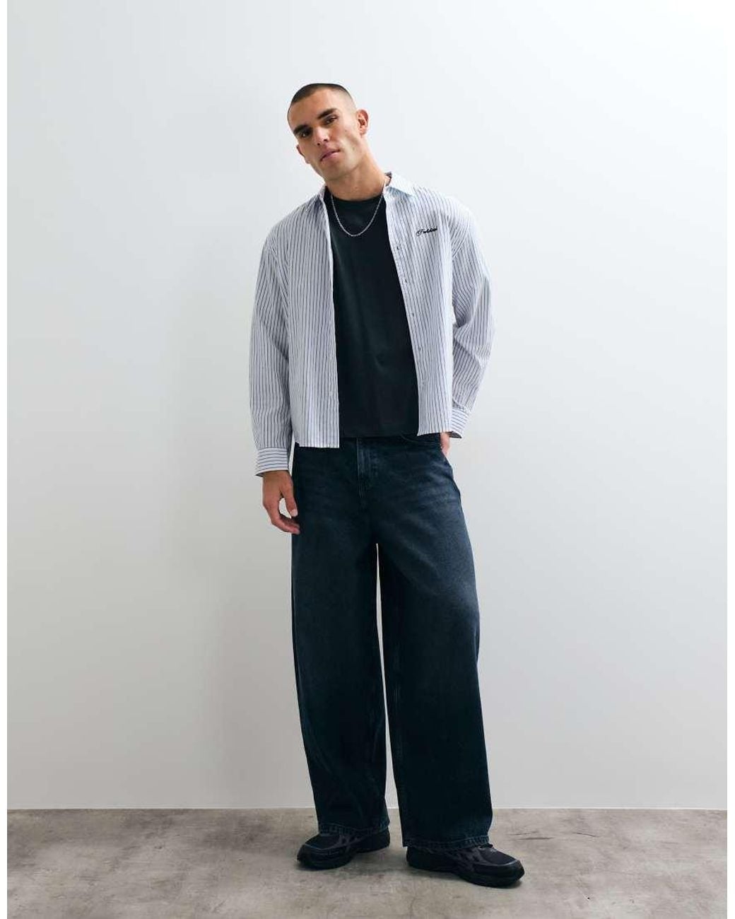 ASOS Gray Super Heavyweight Boxy Oversized T-shirt for men