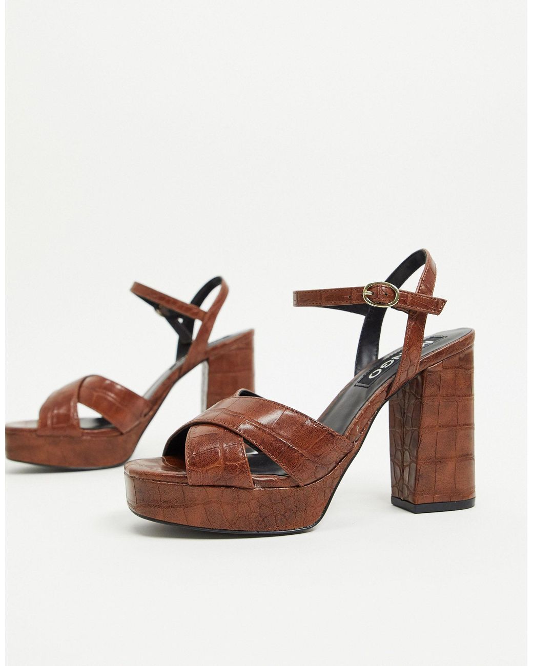 Buy Gunmetal Brown Heeled Sandals for Women by Five By Inc.5 Online |  Ajio.com