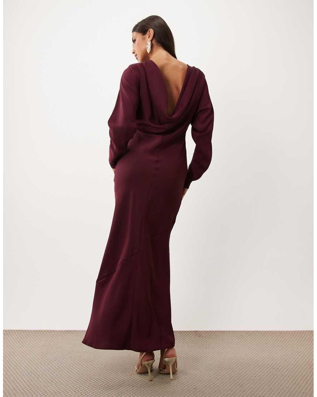 ASOS Red Batwing Maxi Dress With Cowl Back