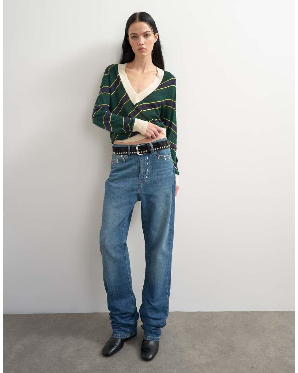 TOPSHOP Blue X Talia Byre Premium Real Leather Brogue