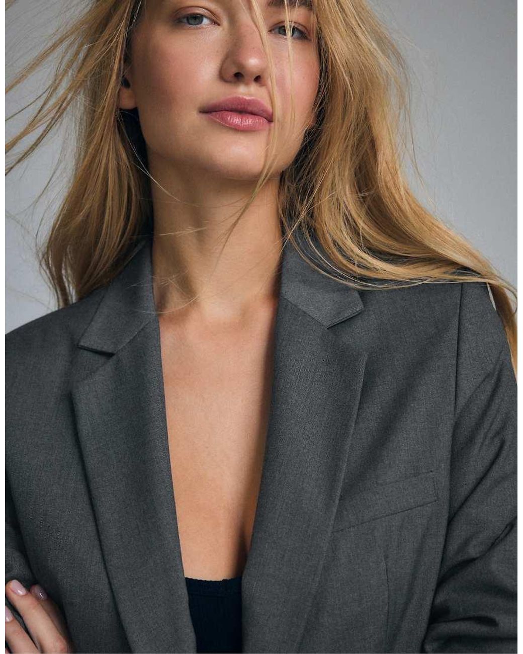 Stradivarius Blue Button Blazer