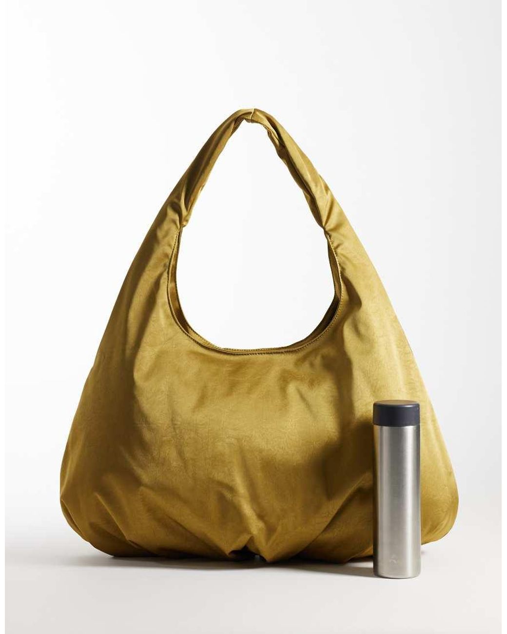ASOS Green Oversized Satin Tote Bag