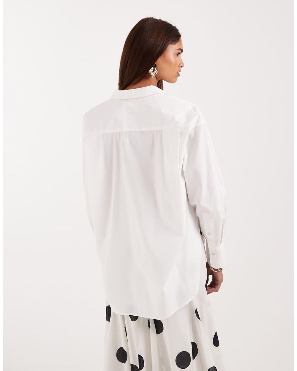 JJXX Red Jamie Oversized Poplin Shirt