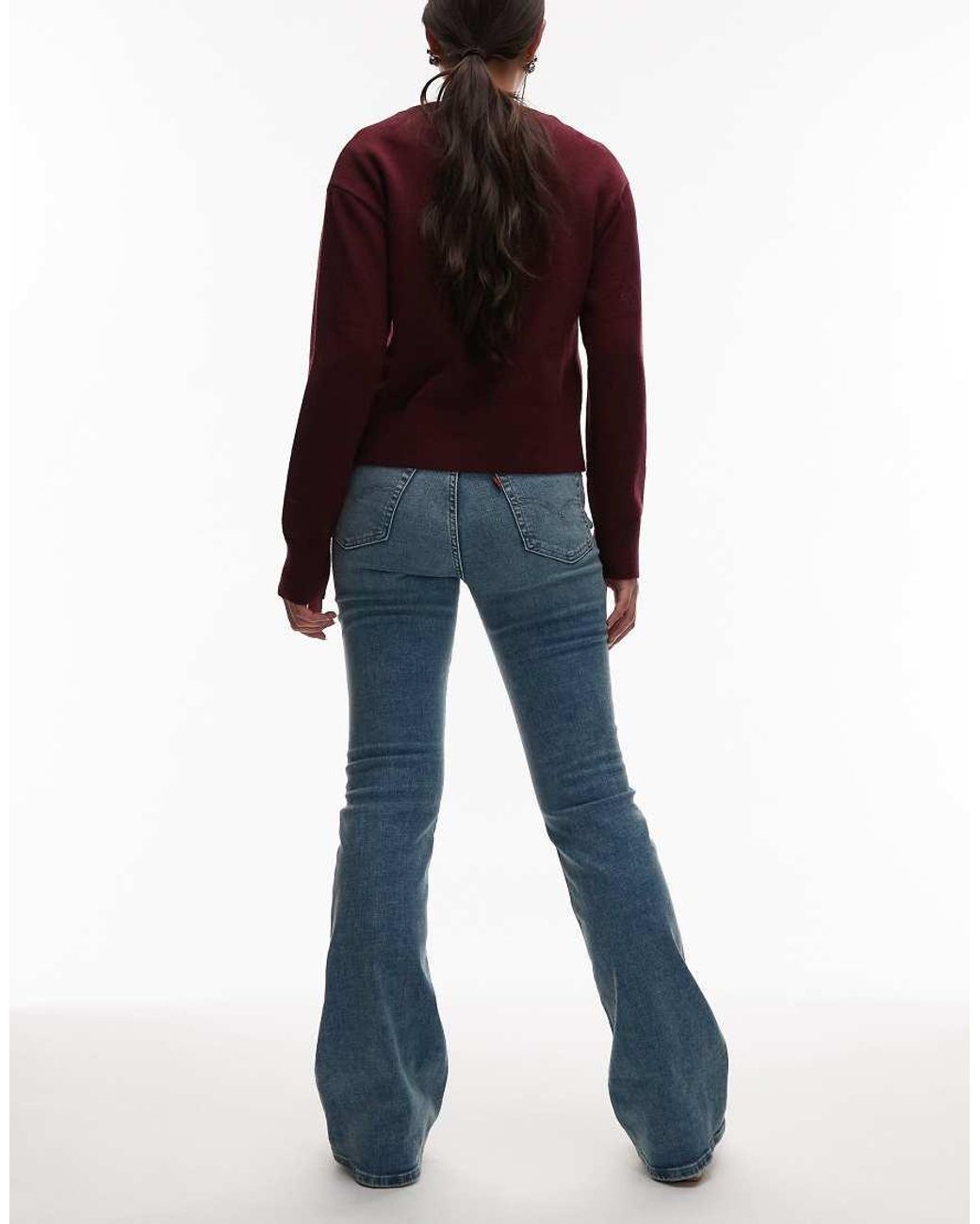 Levi's Blue 726 High Rise Flared Denim Jeans