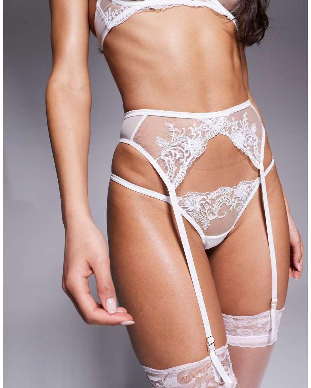 Bluebella White Marseille Bridal Suspender