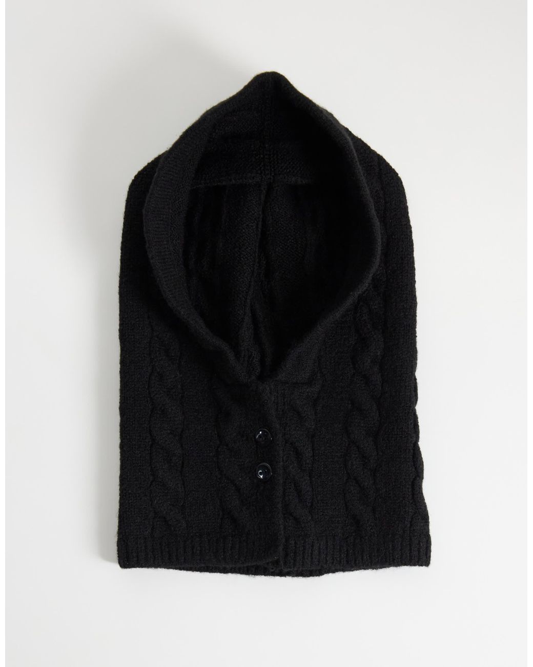 Threadbare Black Kapuze aus zopfstrick