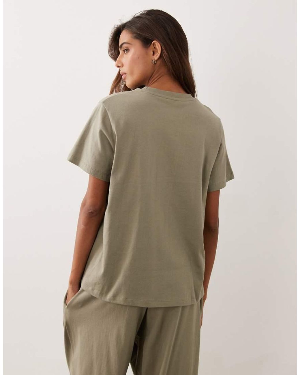 ASOS Brown Cotton T-shirt Co-ord