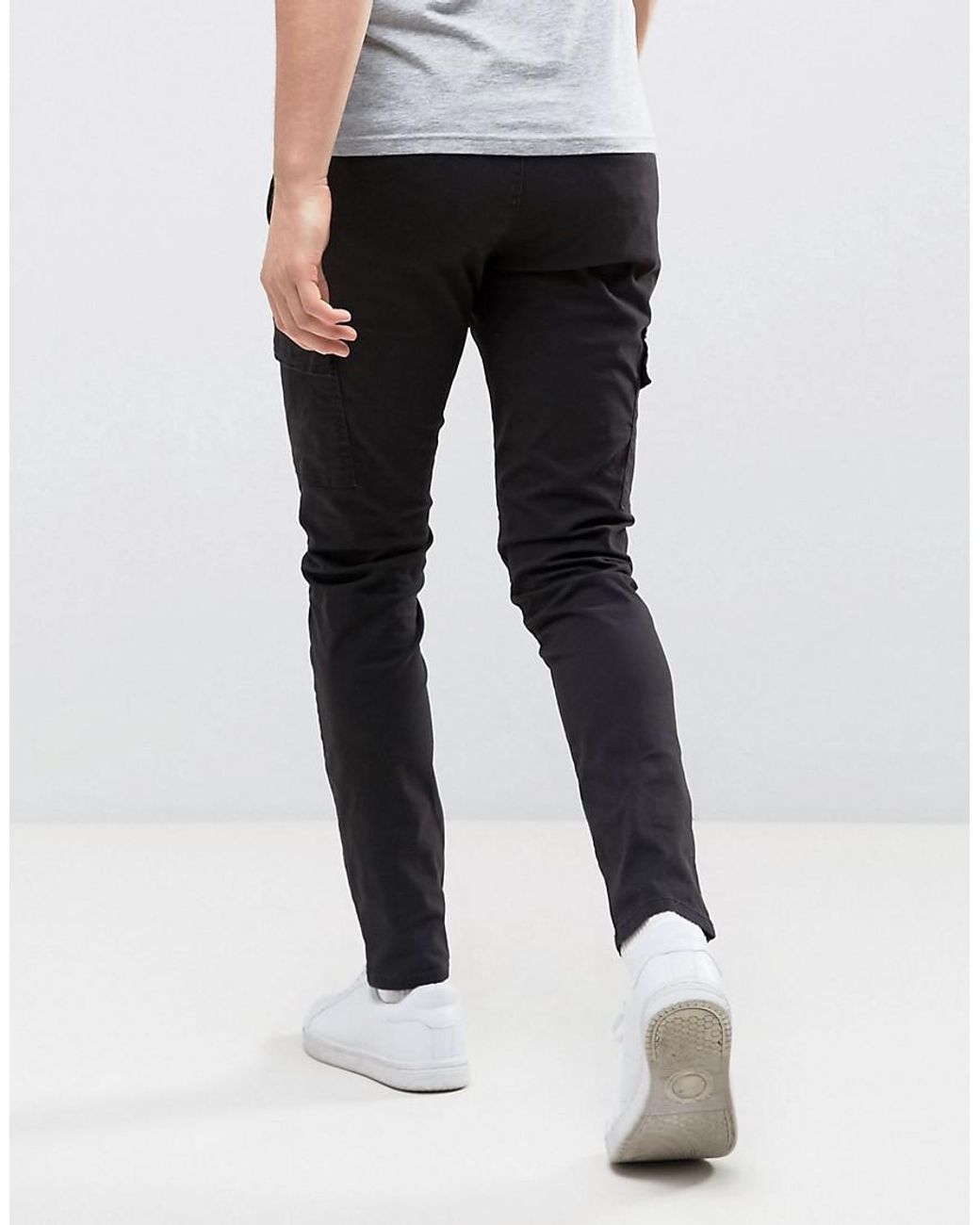 Only & Sons Slim Fit Cargo Pant in Black for Men