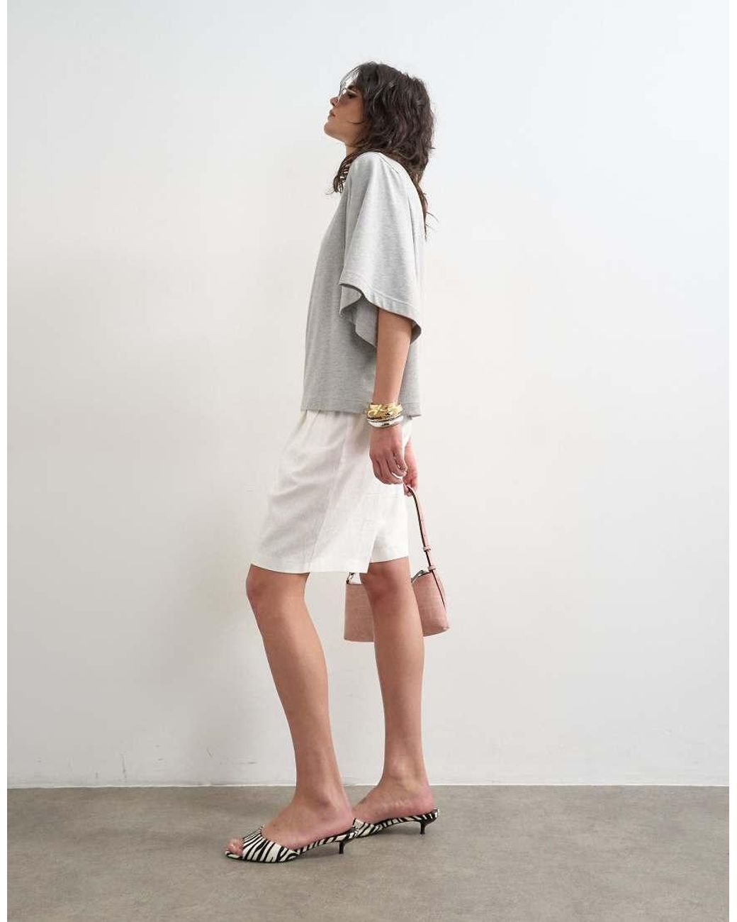 TOPSHOP Gray Batwing T-shirt