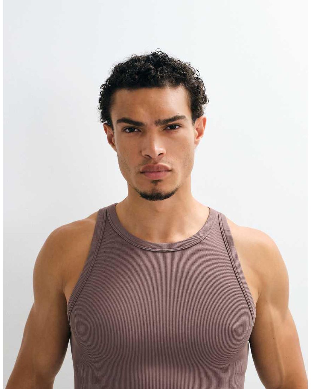 4505 Green Icon Seamless Ribbed Slim Fit Tank for men