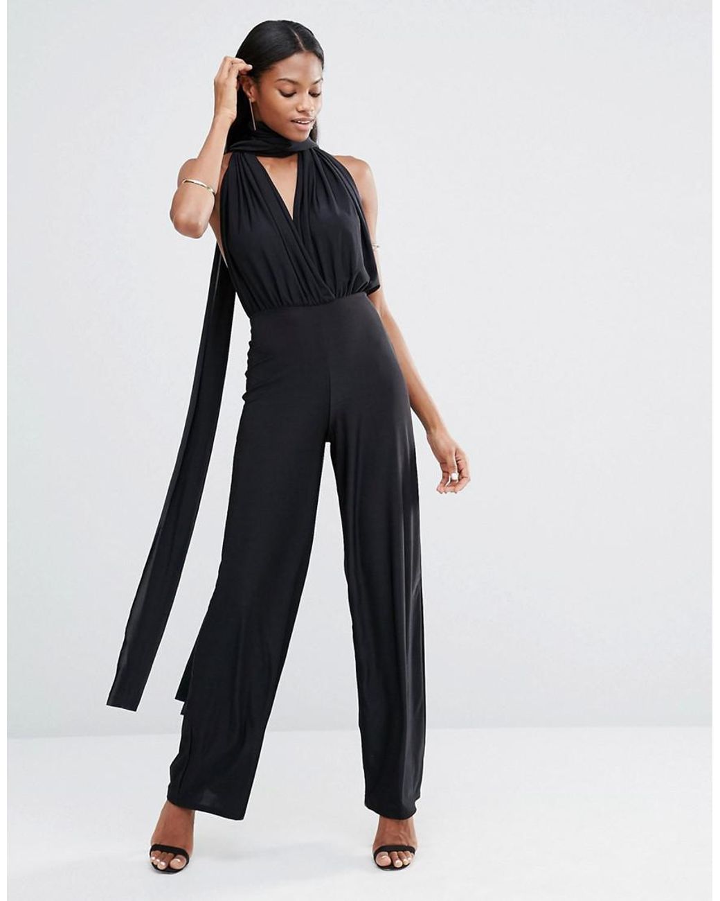Missguided Synthetic Multiway Jumpsuit in Black | Lyst