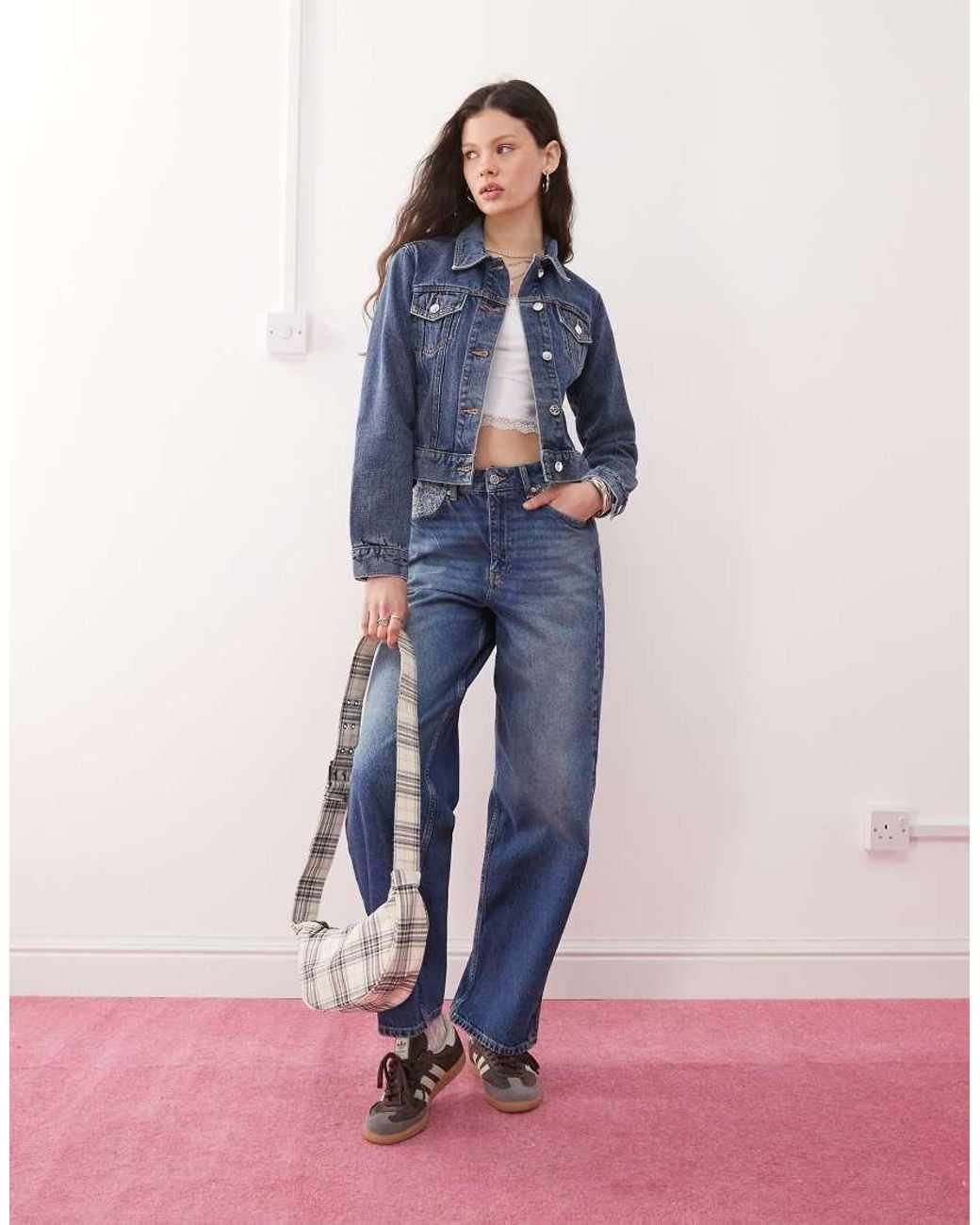 Miss Selfridge Blue Denim Girlfriend Jacket