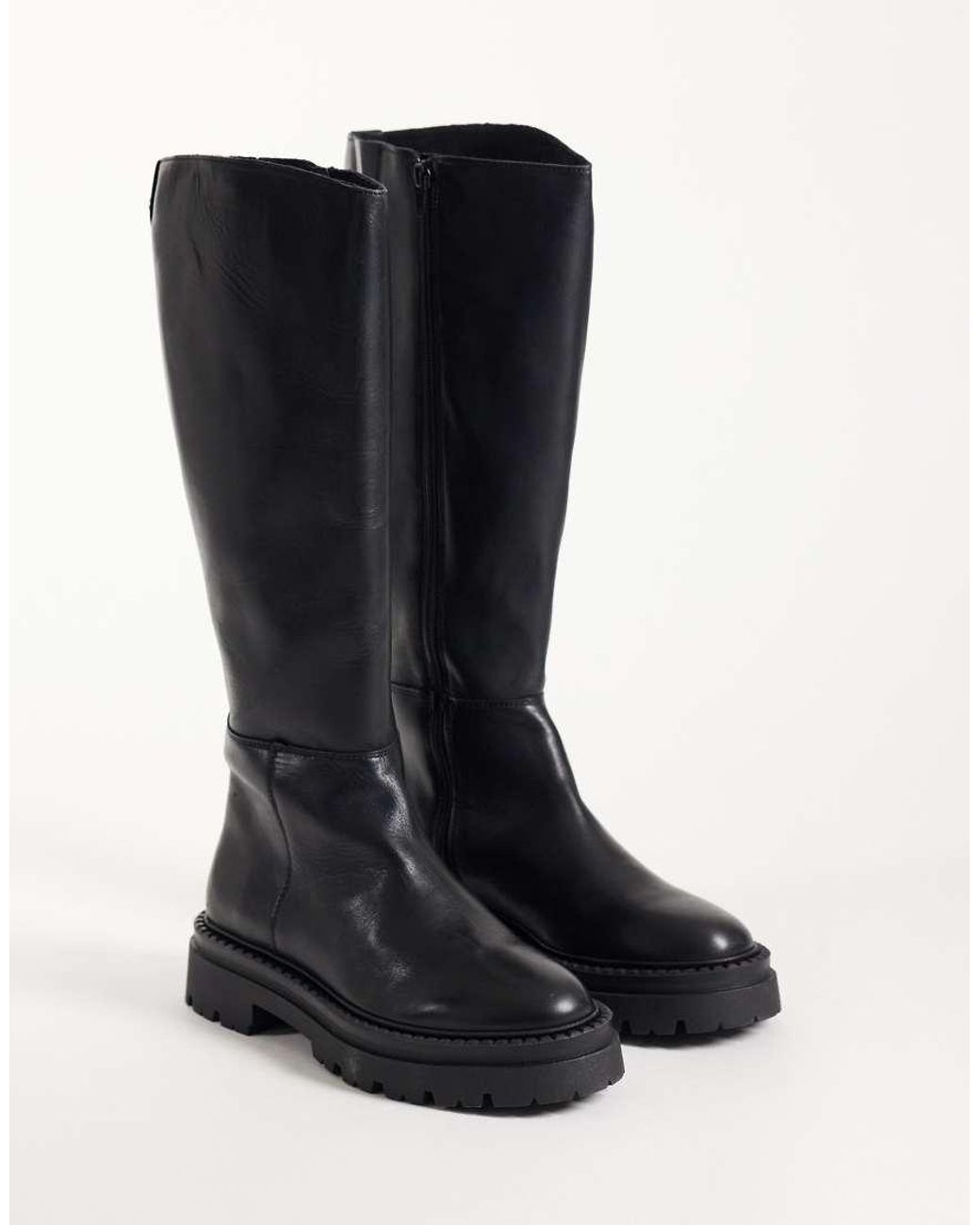 Steve Madden Black Kaja Chunky Knee Boots