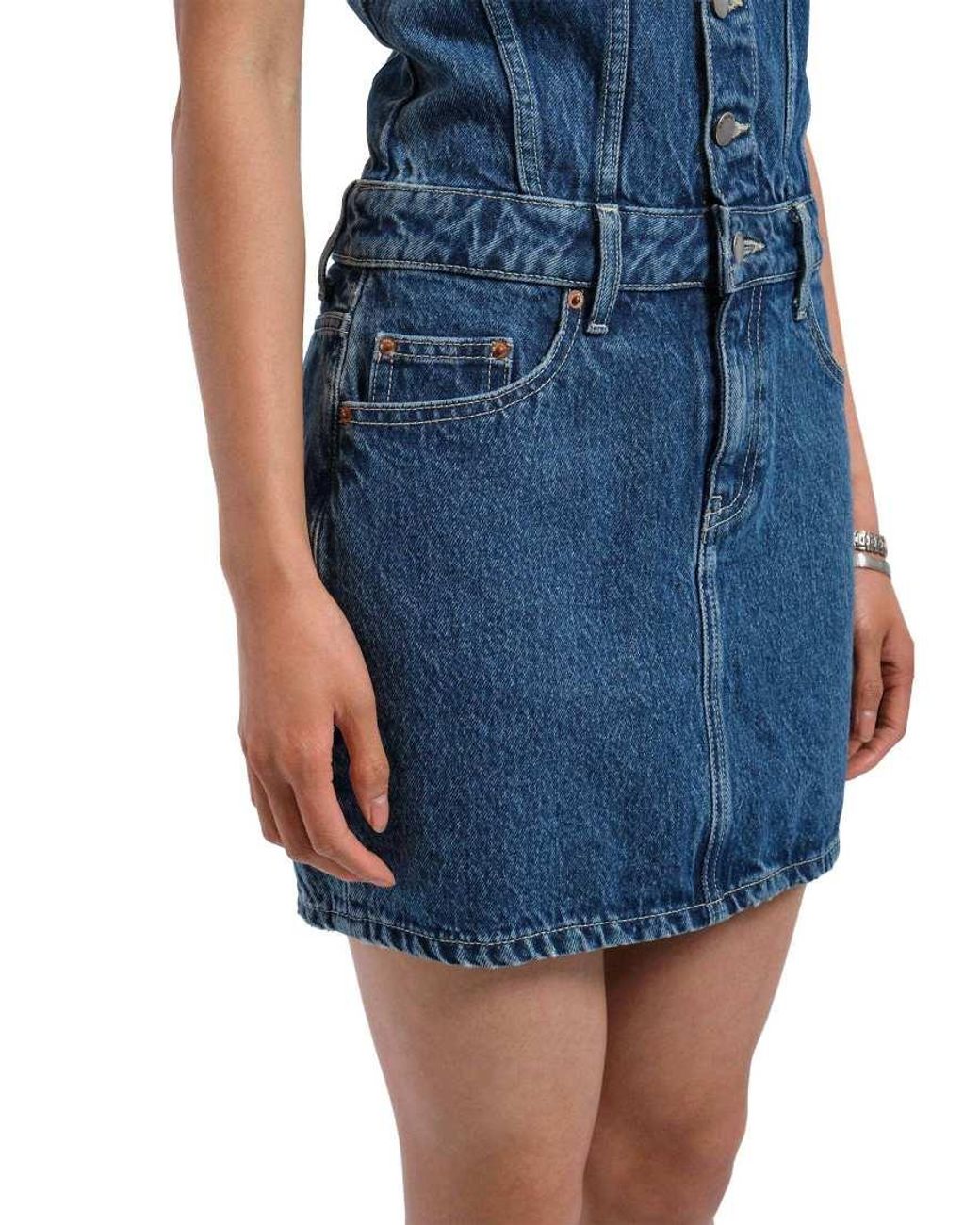 Dr. Denim Blue Carlisle Strapless Denim Mini Dress