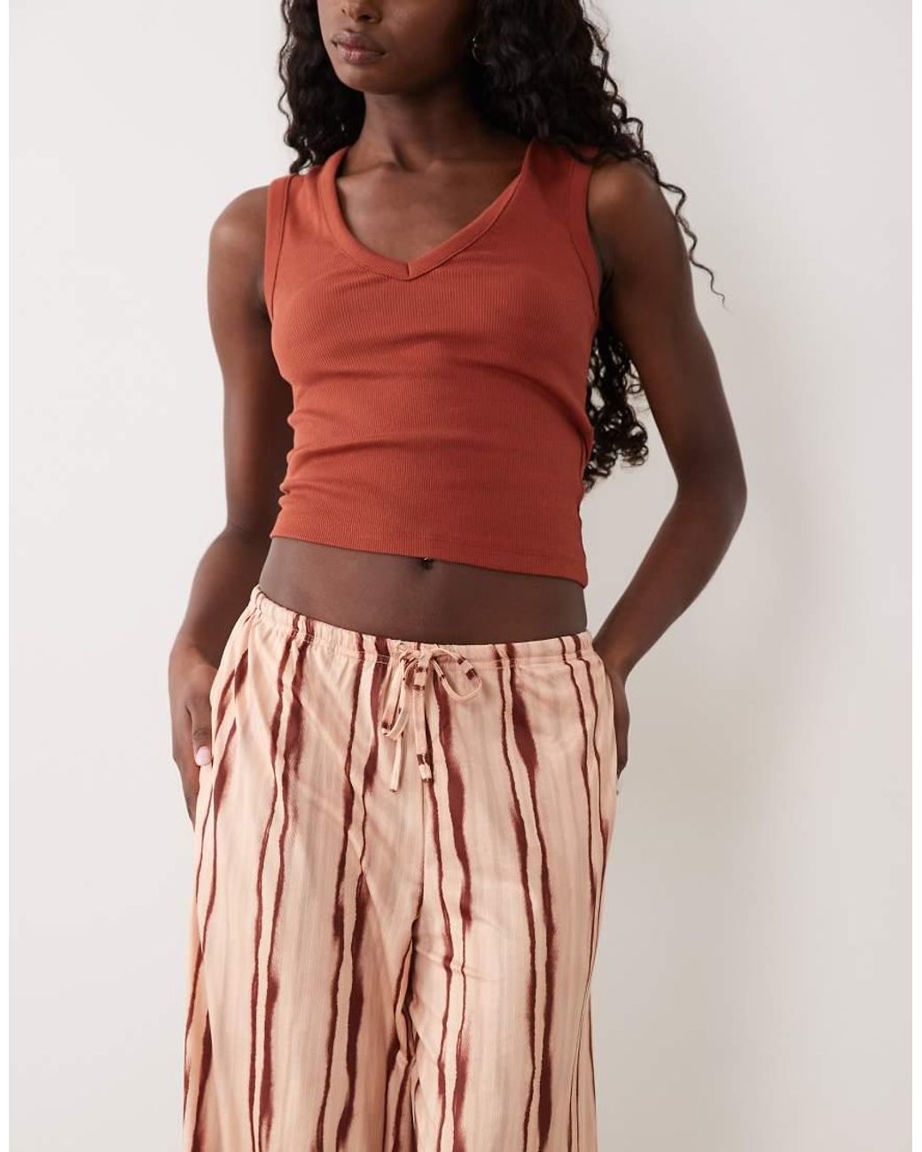 Missy Empire Pink Soft Floaty Wide Leg Drawstring Trousers