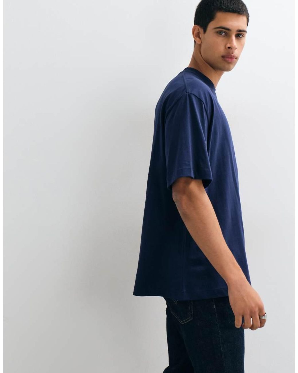 Timberland Blue Short Sleeves Tee (Relaxed) for men