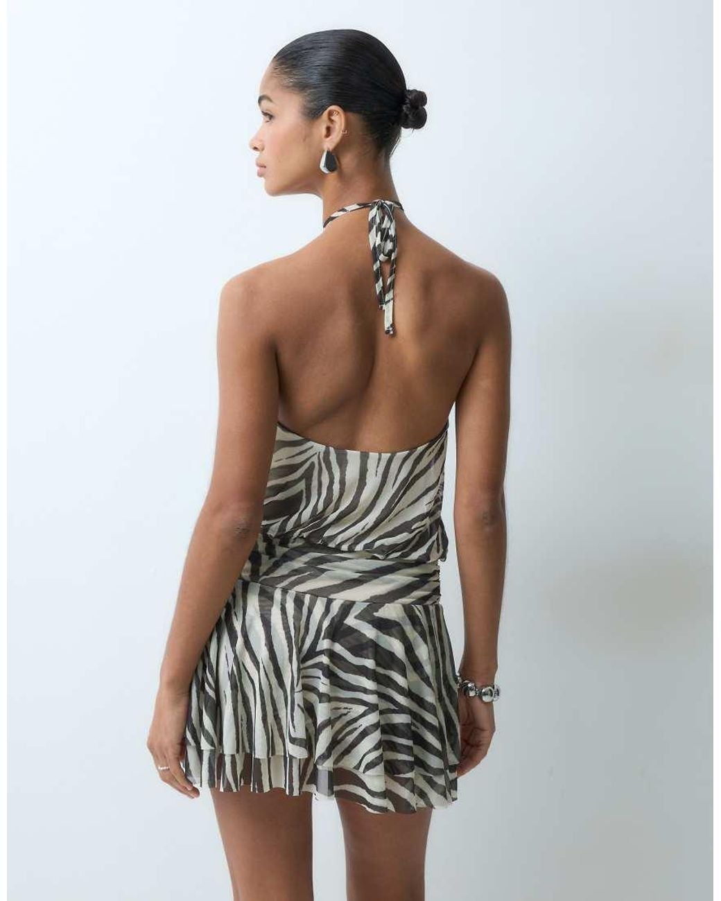 Miss Selfridge Multicolor Halter Playsuit