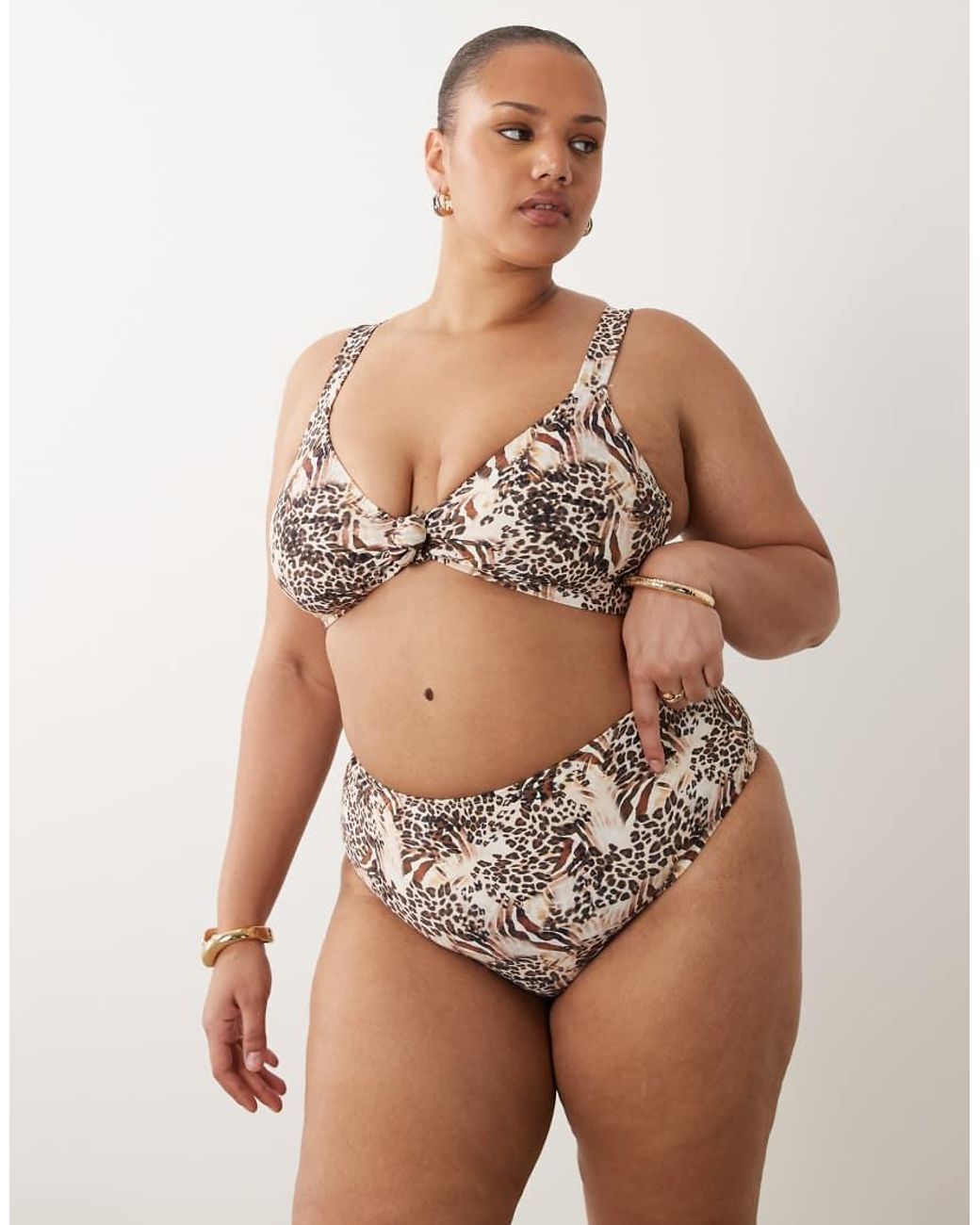 South Beach Brown High Waisted Bikini Bottoms