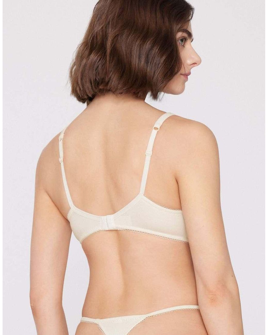 Tezenis Natural Paris Cotton Cutie Ribbed Balconette Bra