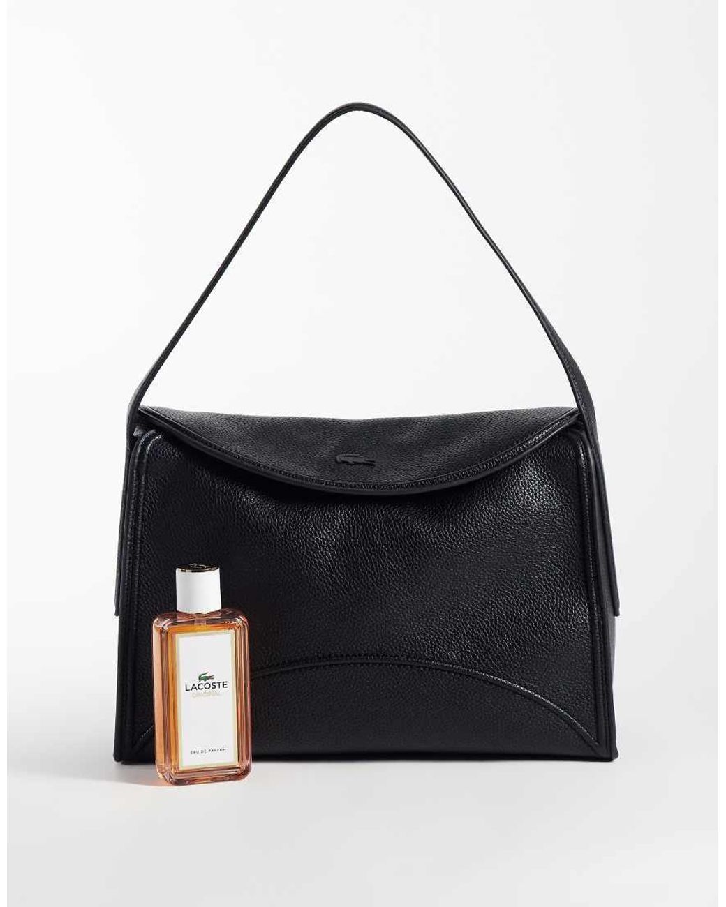 Borsa A Spalla Con Patta Nera di Lacoste in Black
