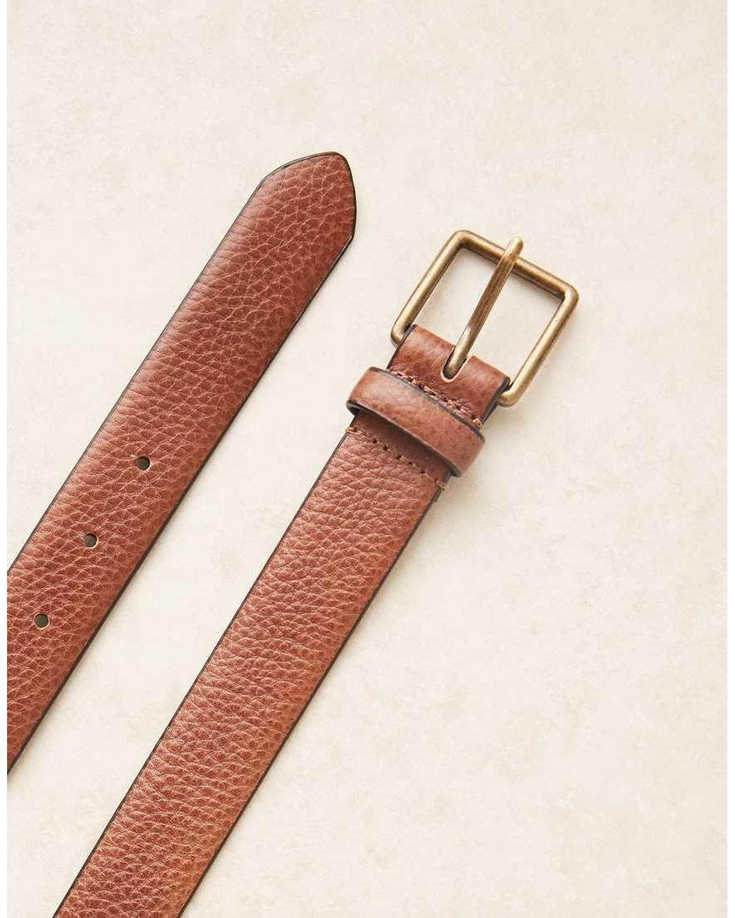 Mango Blue Vintage Look 100% Leather Belt for men