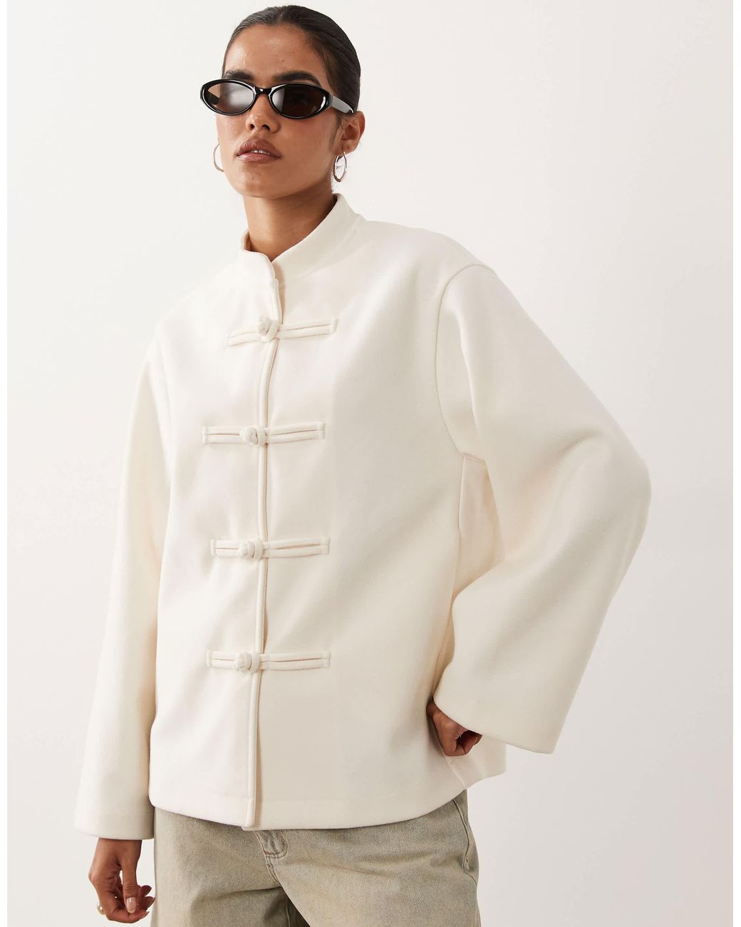 Gina Tricot Natural Button Through Jacket