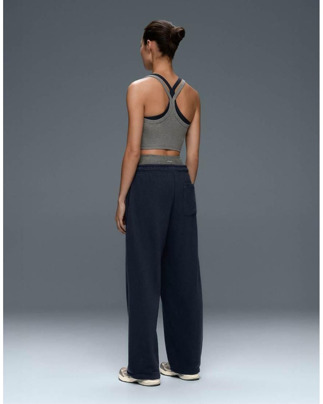 Oysho Gray Rib Marl Tank Top Top Overlay