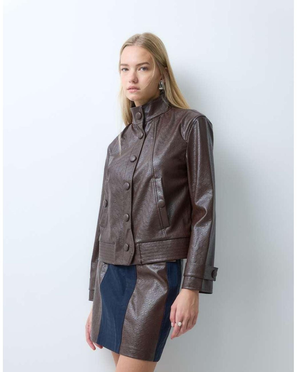 laagam Gray Jules Button Up Jacket