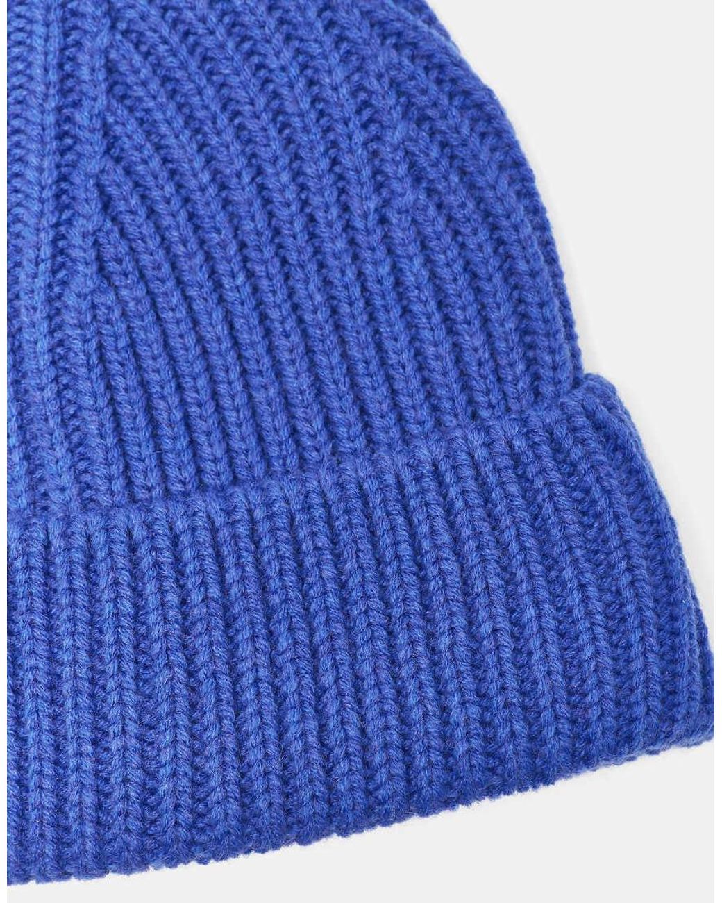 Pull&Bear Blue Chunky Knit Beanie for men