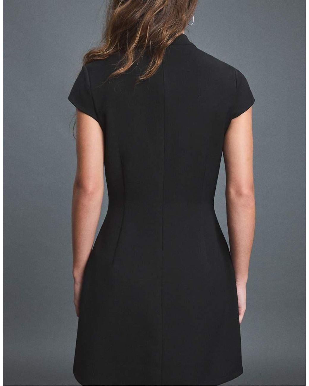 Stradivarius Blue Short Stand Collar Dress
