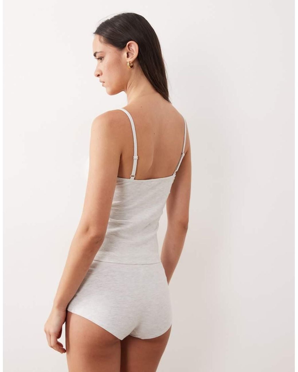 Cotton On White Pyjama Dreamy Soft Pointelle Longline Cami And Matching Shorts