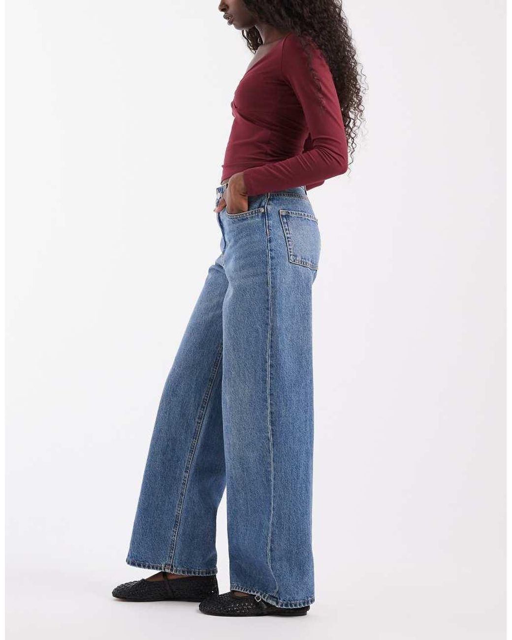 JJXX Blue Tokyo High Waisted Wide Leg Jeans