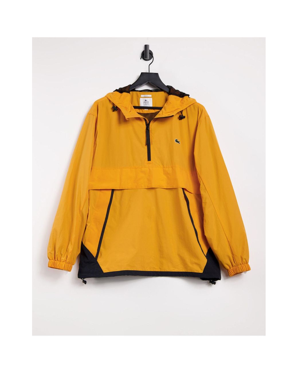 Lacoste Unisex Live Water-resistant Pullover Windbreaker in Yellow | Lyst