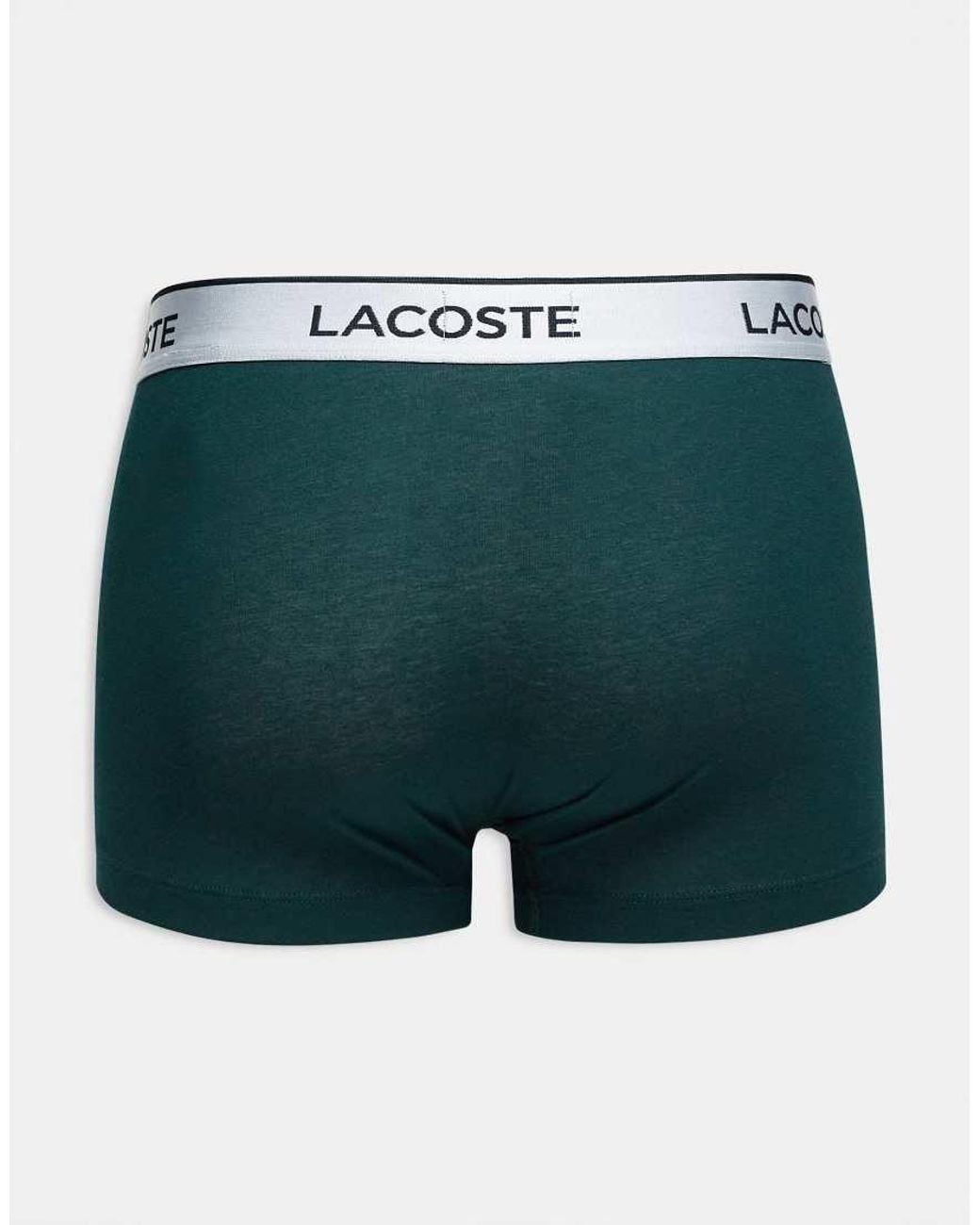 Lacoste Blue 3 Pack Metallic Band Trunks for men