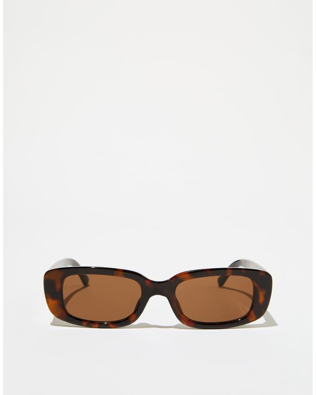 Cotton On White Abby Rectangle Sunglasses