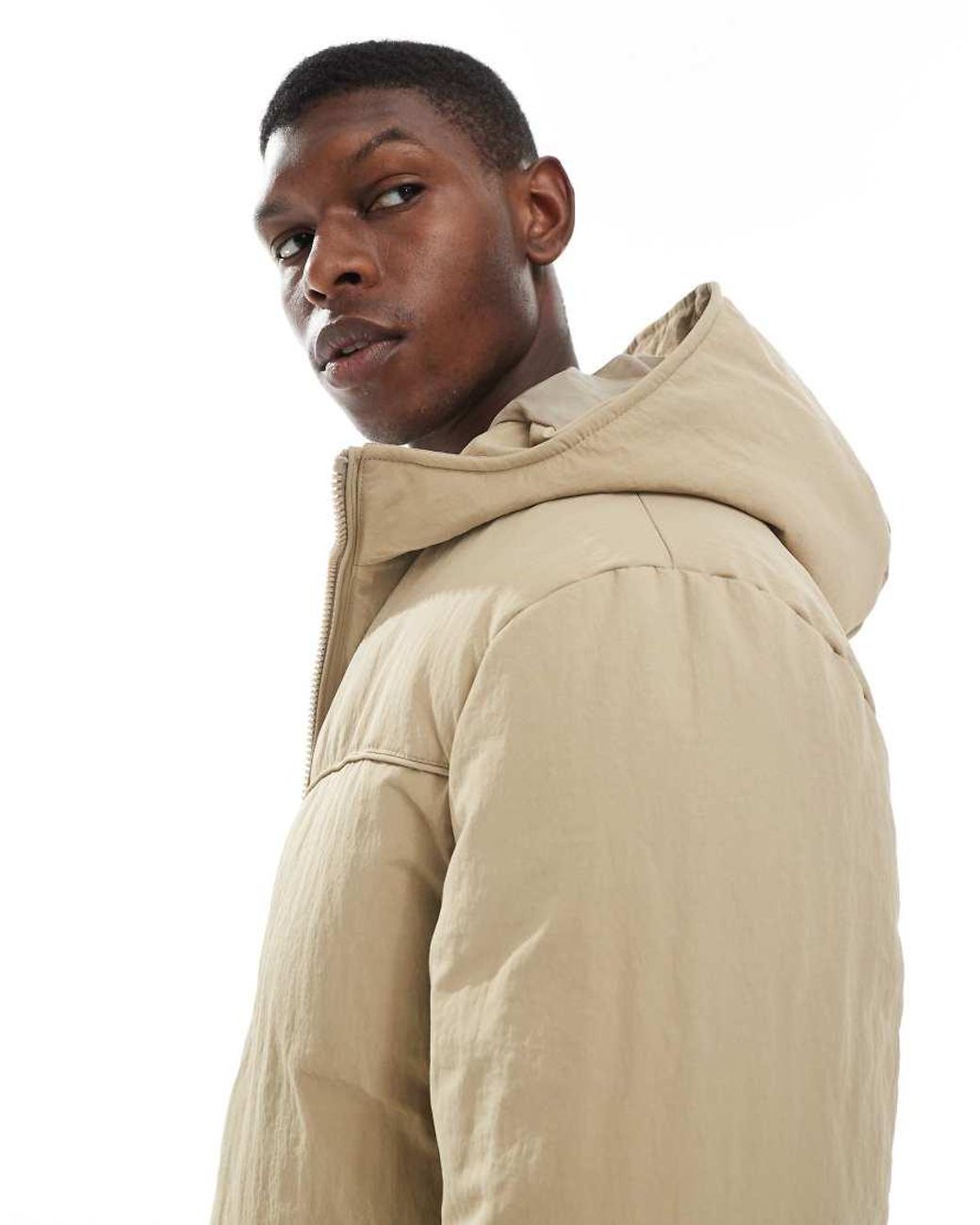 ASOS Natural Puffer Jacket for men