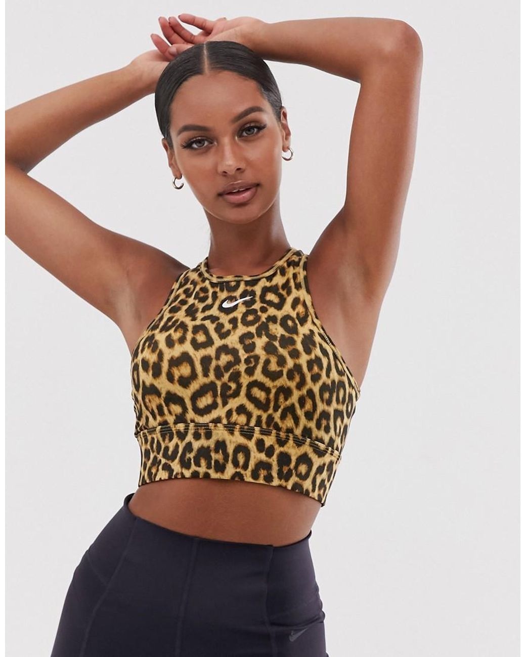 Nike Leopard Print Bra | Lyst UK