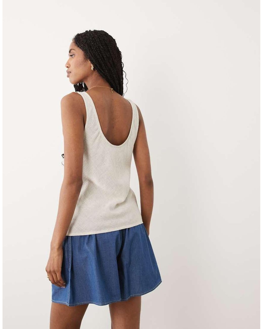 ARKET Blue Pull On Denim Shorts