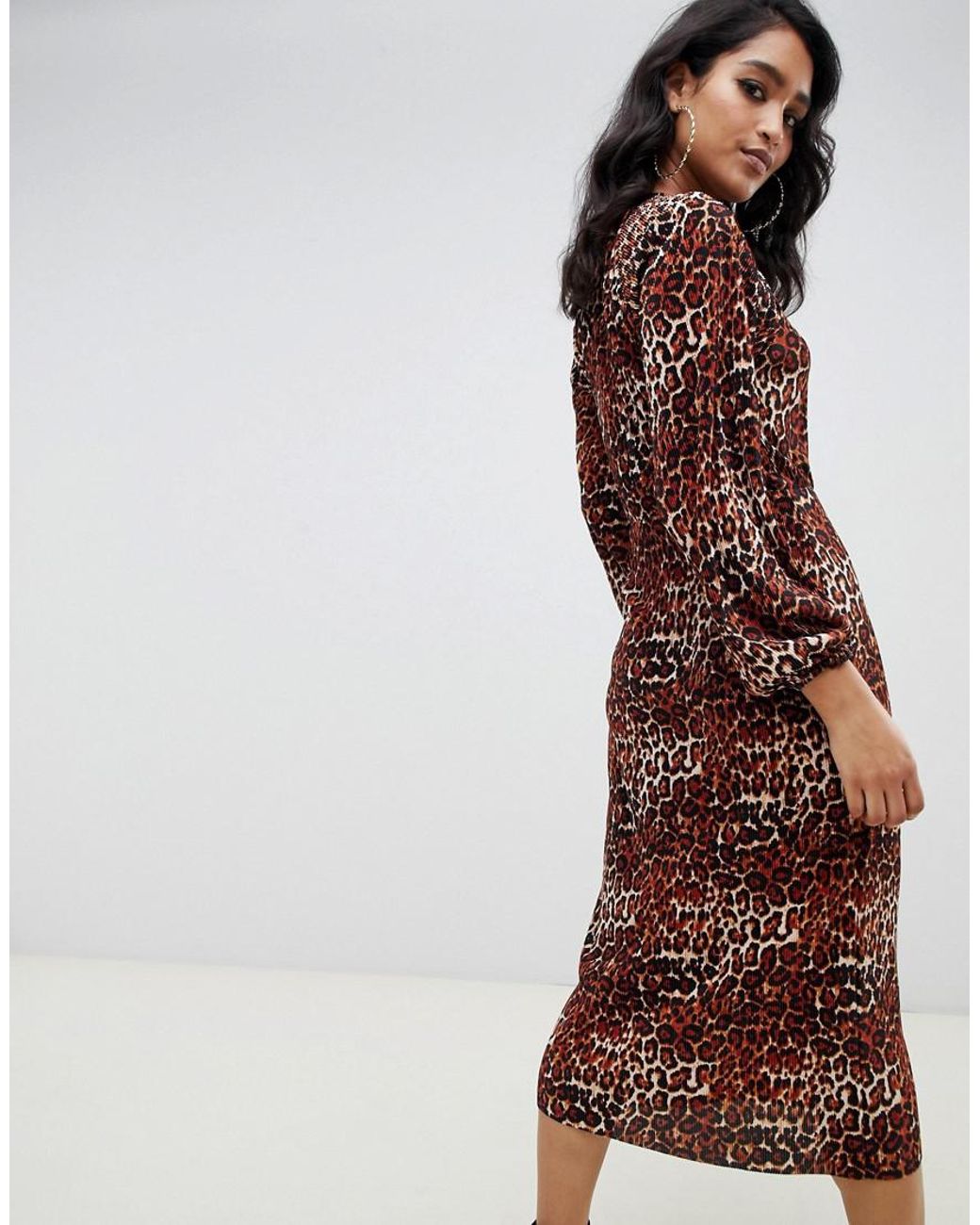asos plisse midi dress