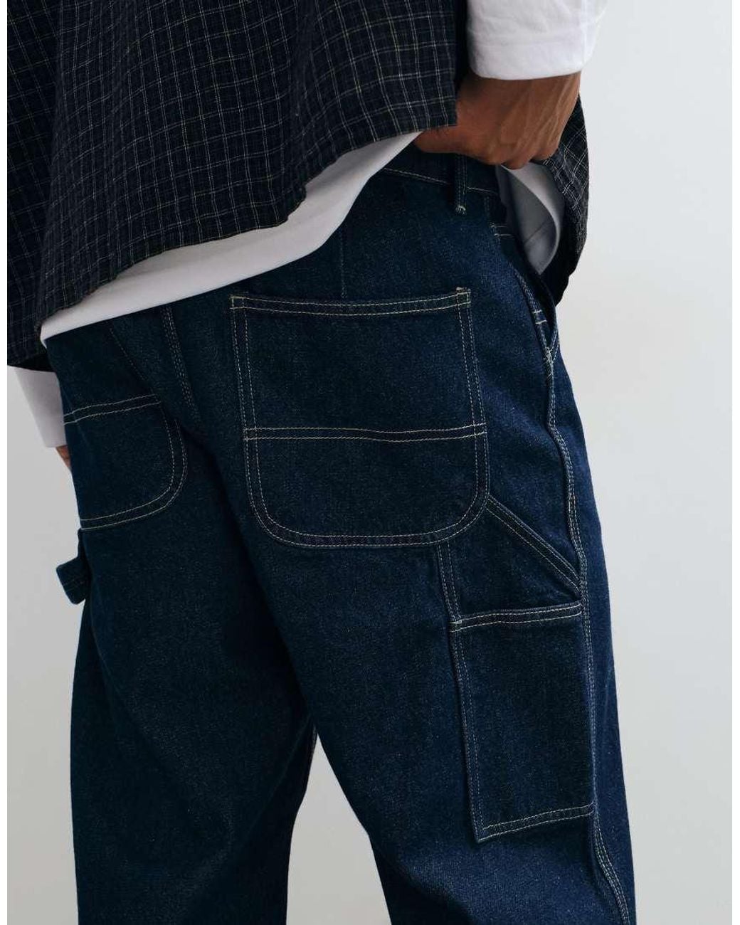 Jack & Jones Blue Alex baggy Carpenter Jeans for men