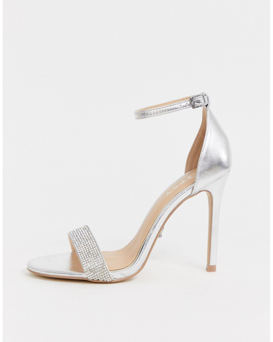 Lipsy Diamante Barely There Heeled 