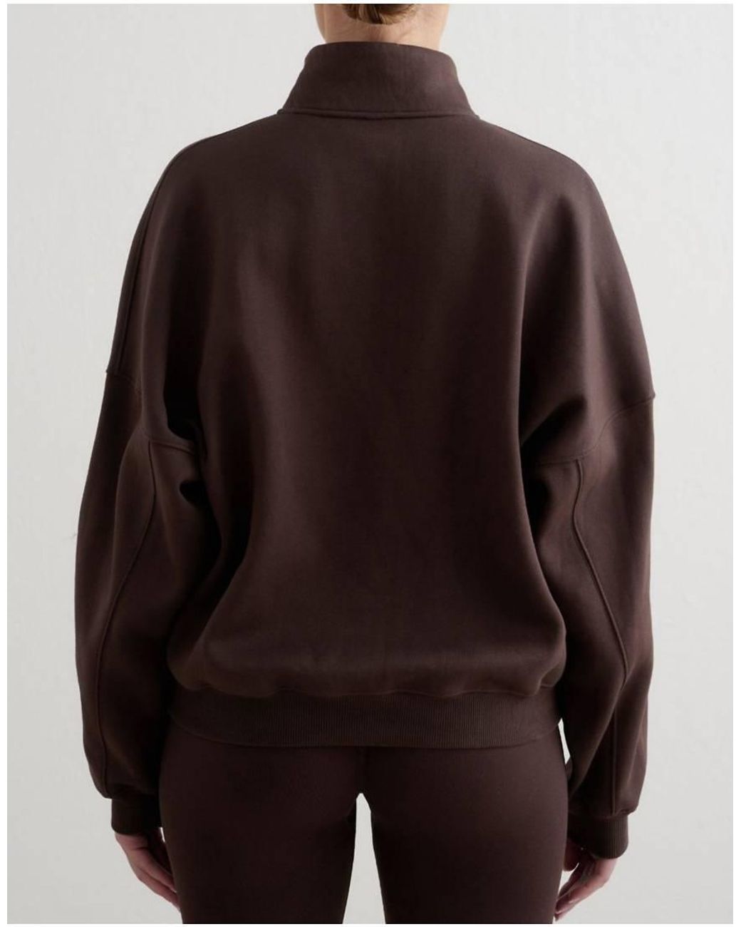 Aim'n Brown Chocolate Varsity Sweat Half Zip